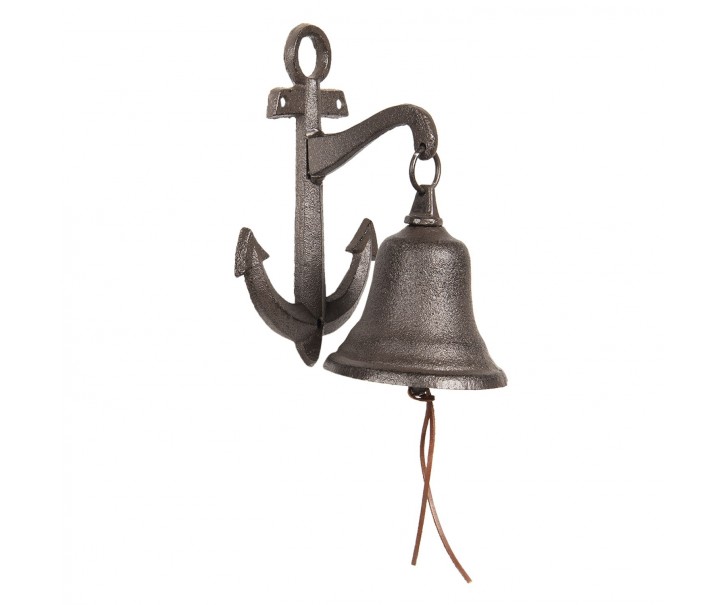 Litinový zvonek s kotvou - 14*10*22 cm