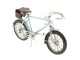 Kovový model retro světle modrého bicyklu- 16*4*8 cm
