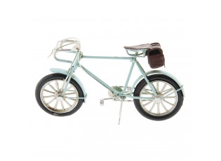 Kovový model retro světle modrého bicyklu- 16*4*8 cm
