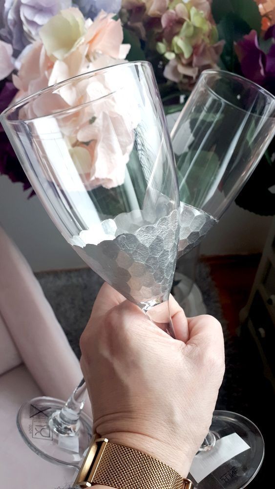 Sklenička na šampaňské Silver - Ø 7*26 cm