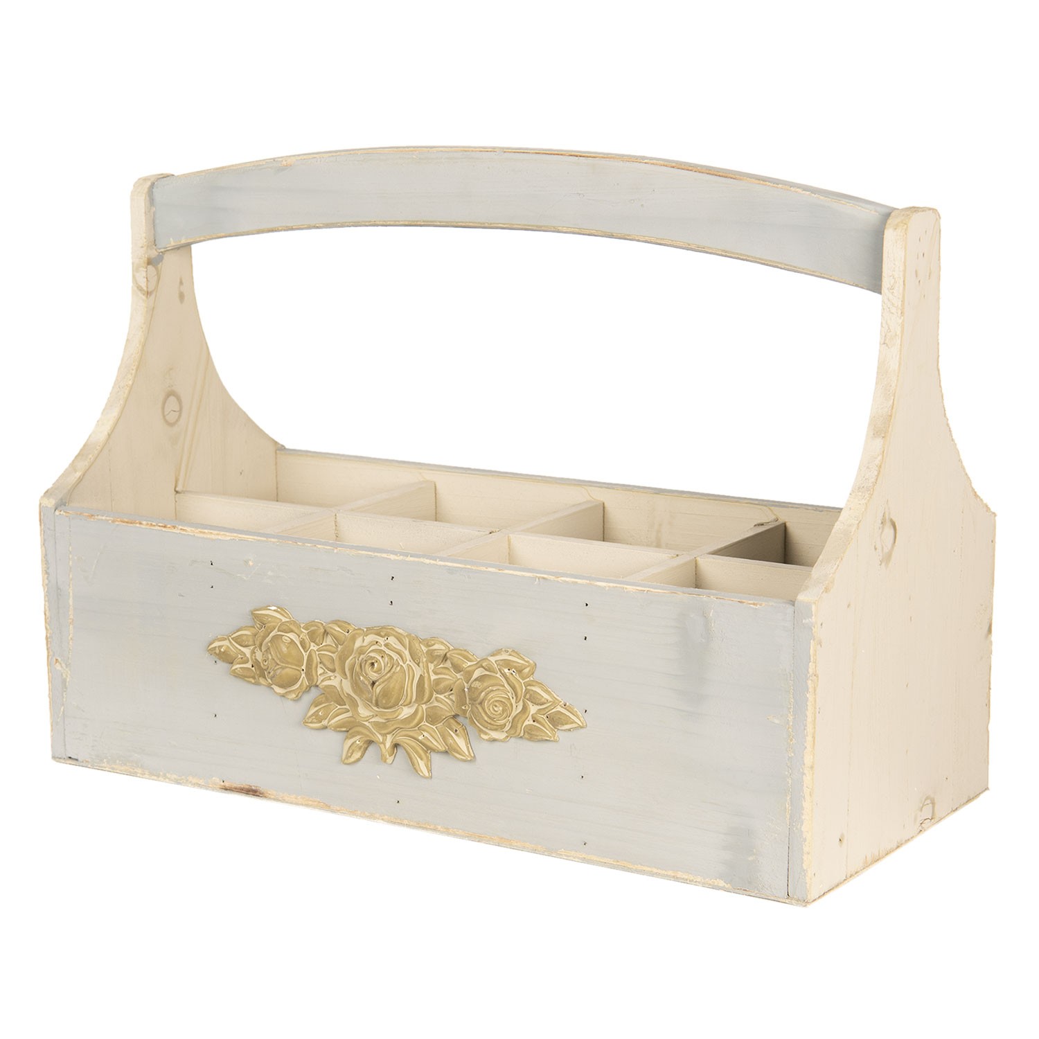 Dřevěný podnos s boxy - 45*21*34 cm