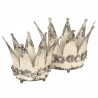 2ks Svícen na čajovou svíčku Dekorační korunka - ∅ 33*24 / ∅ 27*20 cm