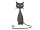 Hnědý kovový držák na ručník kočka - 19*9*28 cm