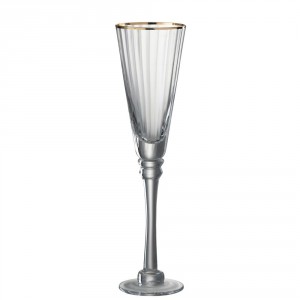 Sklenička na šampaňské Rim Gold - Ø 7*27 cm