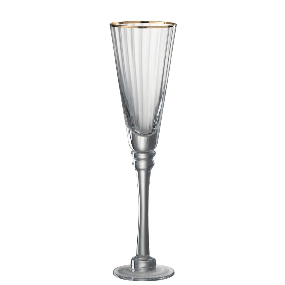 Sklenička na šampaňské Rim Gold - Ø 7*27 cm
