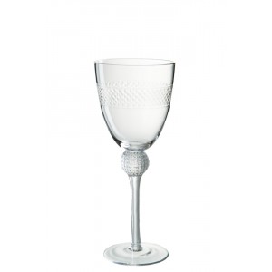 Sklenička na víno s proužkem Flute ∅ 9*24 cm