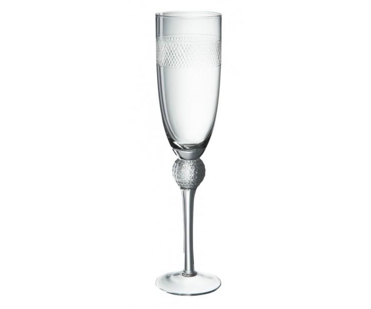 Sklenička na šampaňské s proužkem Flute ∅ *6*26 cm