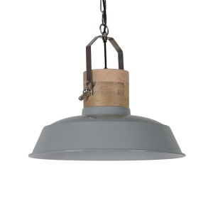 Šedé závěsné kovové retro světlo Loreto grey - Ø 42 *38 cm