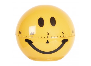 Žlutá kuchyňská minutka Smile - Ø 7*7 cm