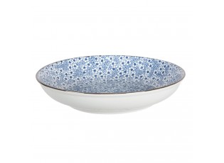 Hluboký talíř s modrými kvítky BlueFlowers - Ø  20*4 cm