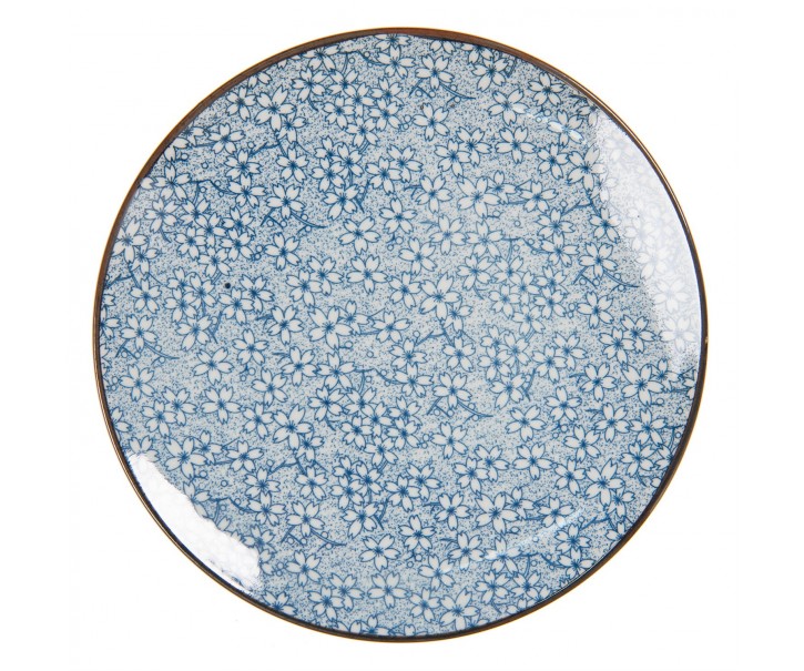 Dezertní talíř modré kvítky BlueFlow - Ø21 cm