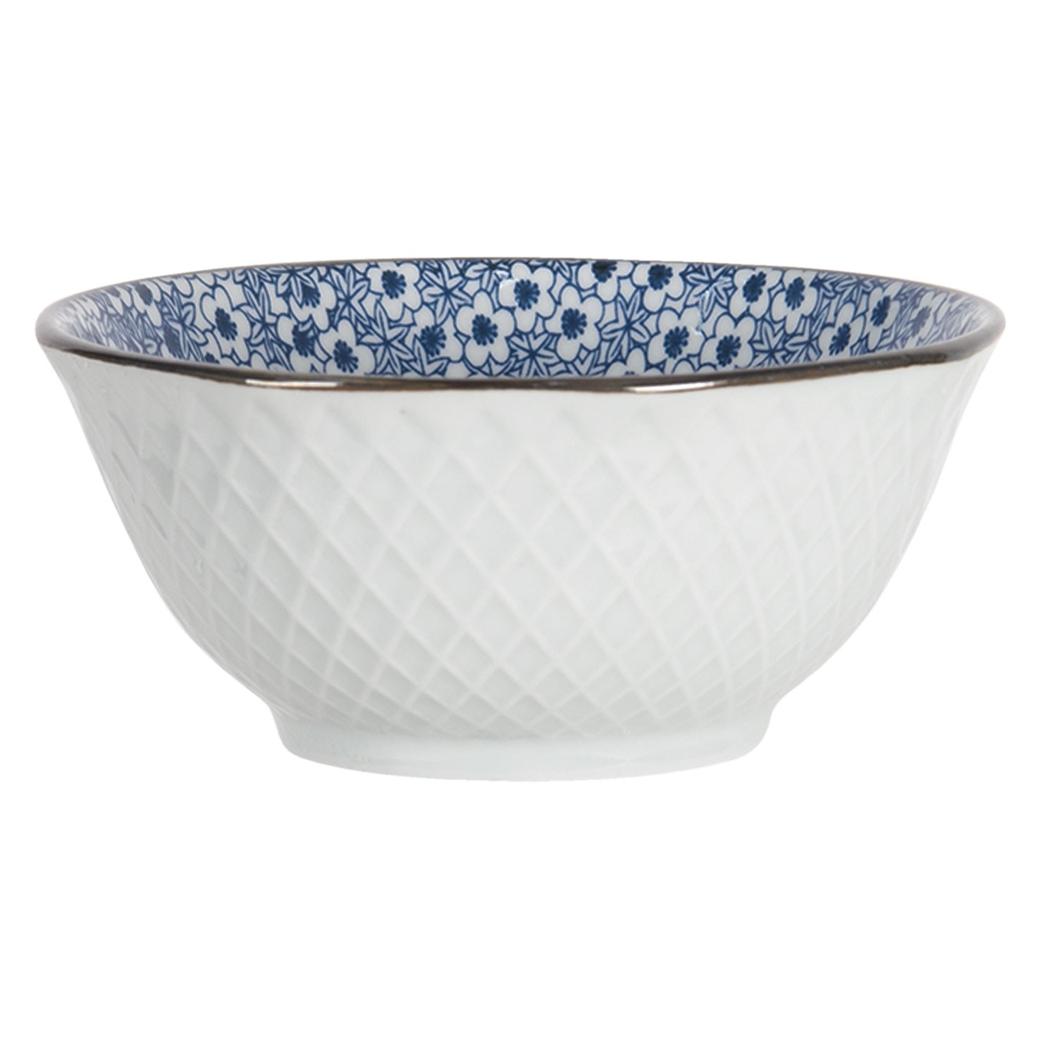Miska s modrými kvítky BlueFlowers - Ø 13*6 cm Clayre & Eef