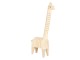 Světle hnědá dekorativní dřevěná soška žirafy - 4*6*24 cm