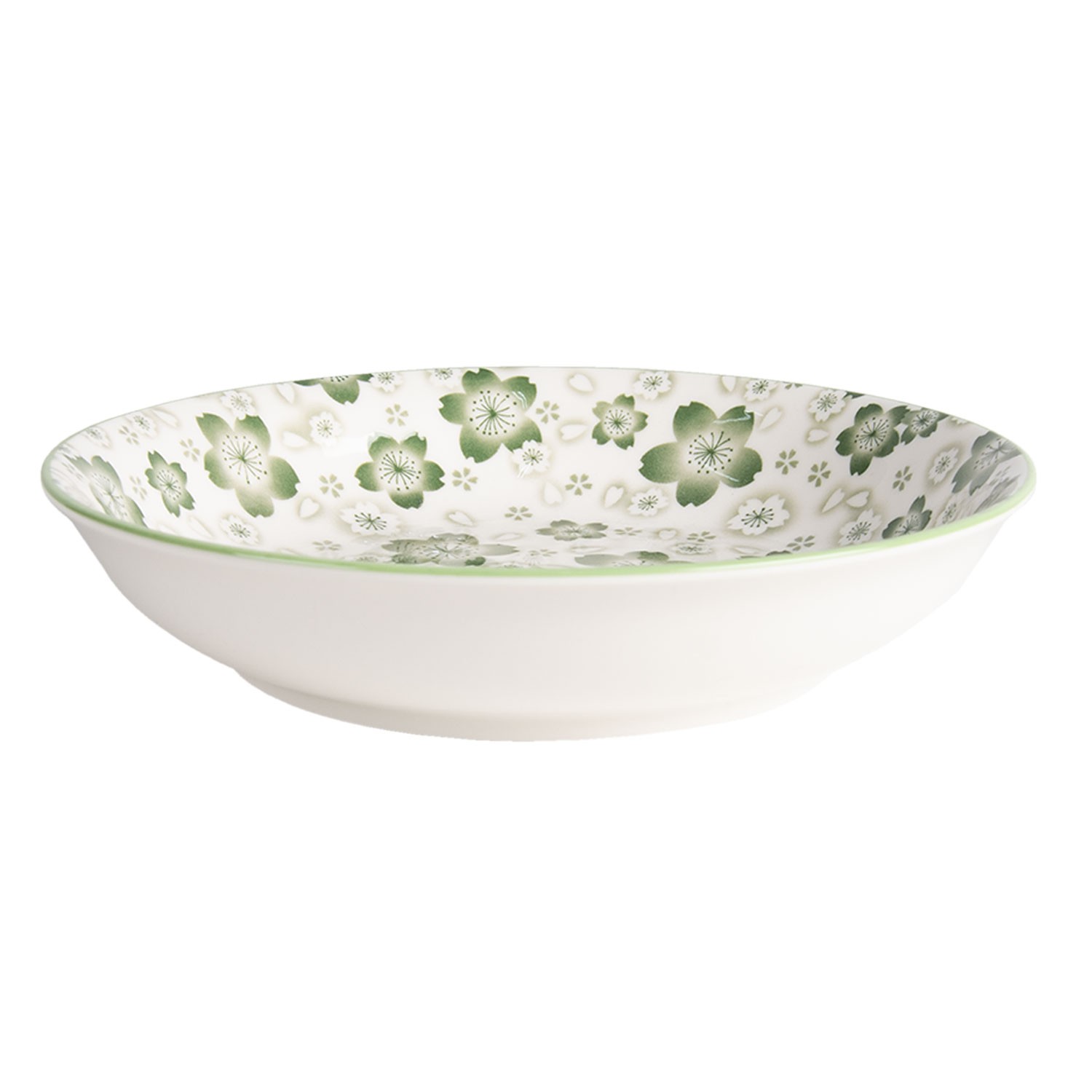Zelený hluboký talíř Martine – Ø 20*4 cm Clayre & Eef