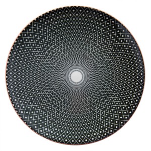 Černý dezertní talíř Blackin - Ø 21 cm