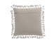 Sametový šedý polštář Moroccan s třásněmi - 45*45 cm