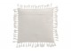 Sametový bílý polštář Moroccan s třásněmi - 45*45 cm