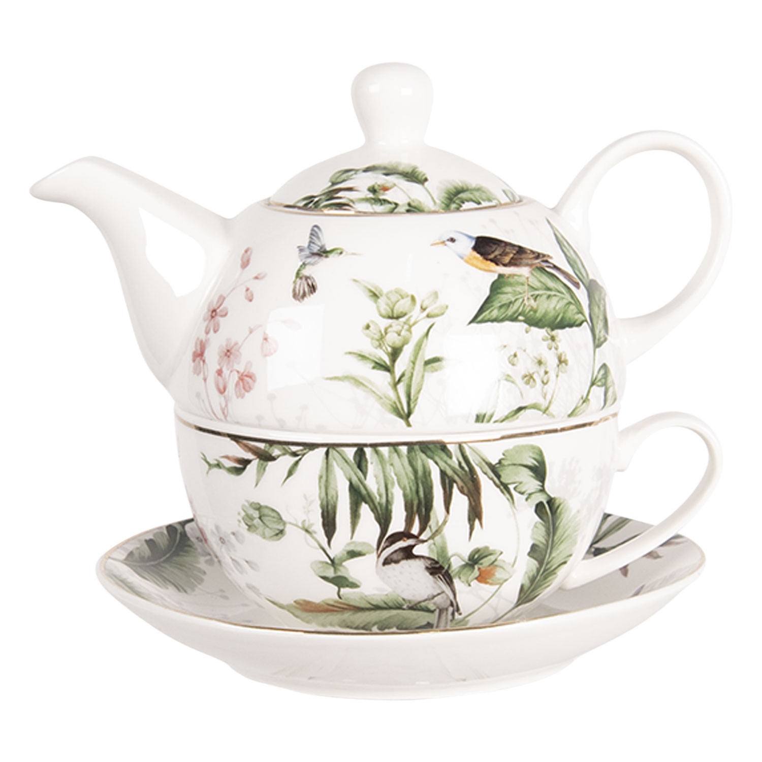 Porcelánový tea for one Tropical birds - 0,46L TRBTEFO