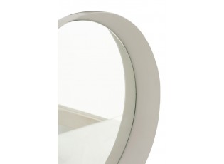 Set 3 bílých kovových zrcadel Matte - 41*41*6 cm
