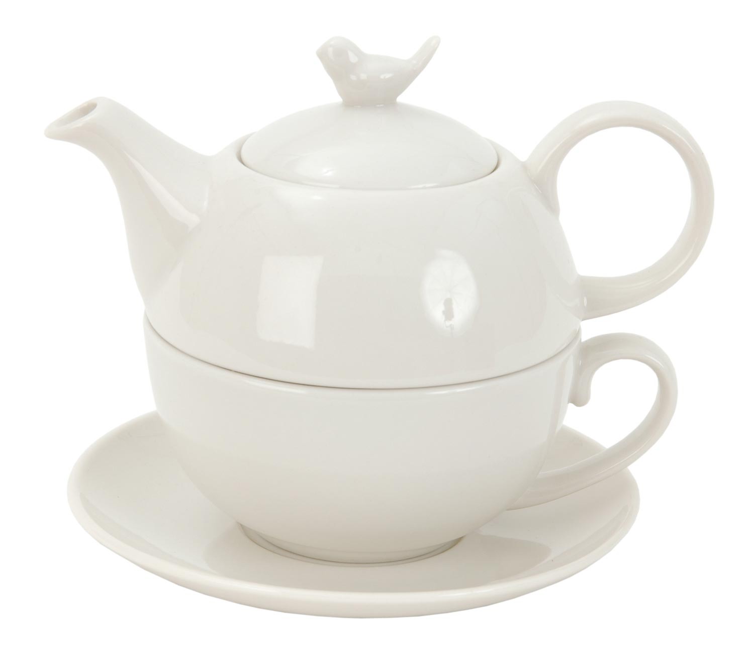 Porcelánový Tea for one s ptáčkem - 0.4L BITEFO