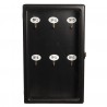 Černá dřevěná skříňka na klíče- 24*7*38 cm Barva: černáMateriál: MDF / sklo Hmotnost: 0,85 kg