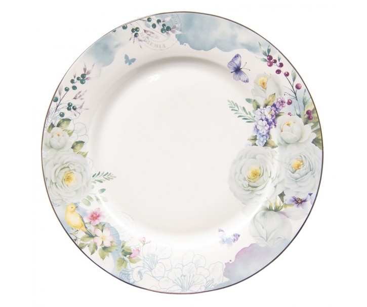Porcelánový jídelní talíř Butterfly - Ø 26*2 cm