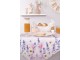 Textilní košík na pečivo Lavander Fields s králíčkem - 35*35*8 cm