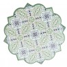 Zelená keramicko-korková podložka pod nádobí Ornament - 20*20 cm Barva: MultiMateriál: keramika, korek