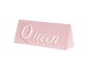 Růžová cedule / zarážka Queen - 20*6*8 cm