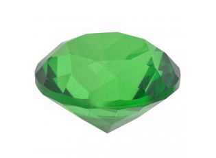 Zelený skleněný krystal - 4 cm