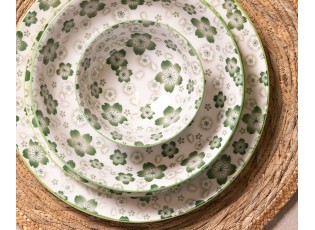 Zelený jídelní talíř Martine - Ø 26 cm