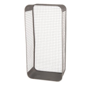 Nástěnná kovová polička z pletiva - 28*15*57 cm