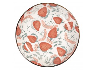 Hluboký talíř s jahodami Redstraw - Ø 20*4 cm