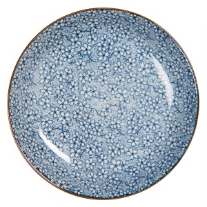 Hluboký talíř modré kvítky BlueFlow - Ø20*4 cm