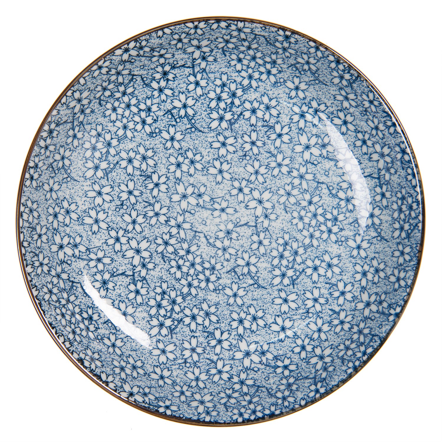 Hluboký talíř modré kvítky BlueFlow - Ø20*4 cm
