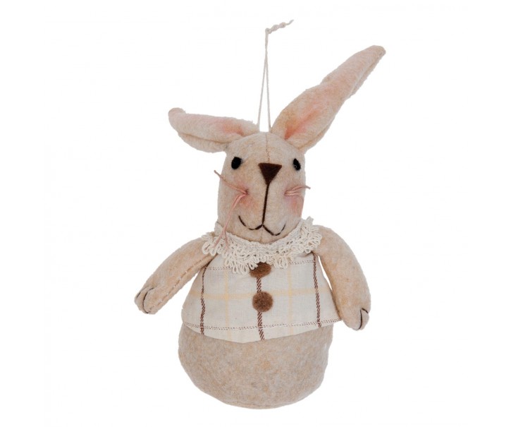 Závěsná textilní dekorace králíček - 8*5*12 cm