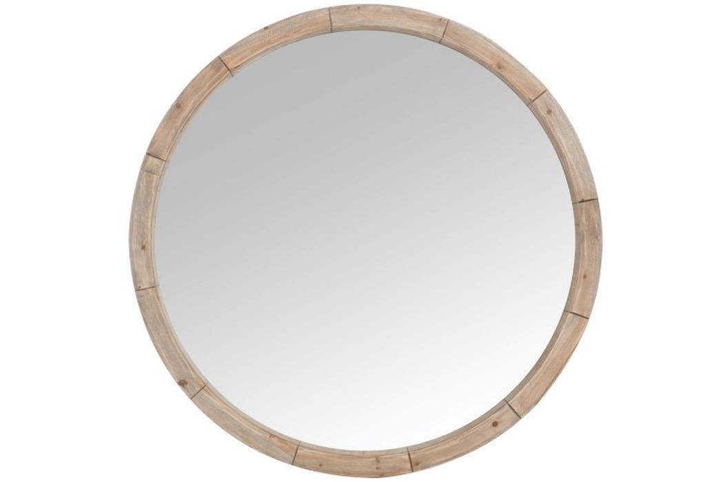 Kulaté dřevěné nástěnné zrcadlo Mind - Ø122*7cm J-Line by Jolipa