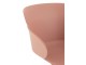 Plastová růžová židle na kolečkách Eva - 56*53*81 cm