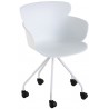 Plastová bílá židle na kolečkách Eva - 56*53*81 cm Barva: bílá matMateriál: polypropylenNosnost: 100kg