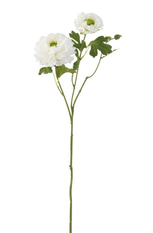 Bílá kytička Pryskyřník - 56cm J-Line by Jolipa