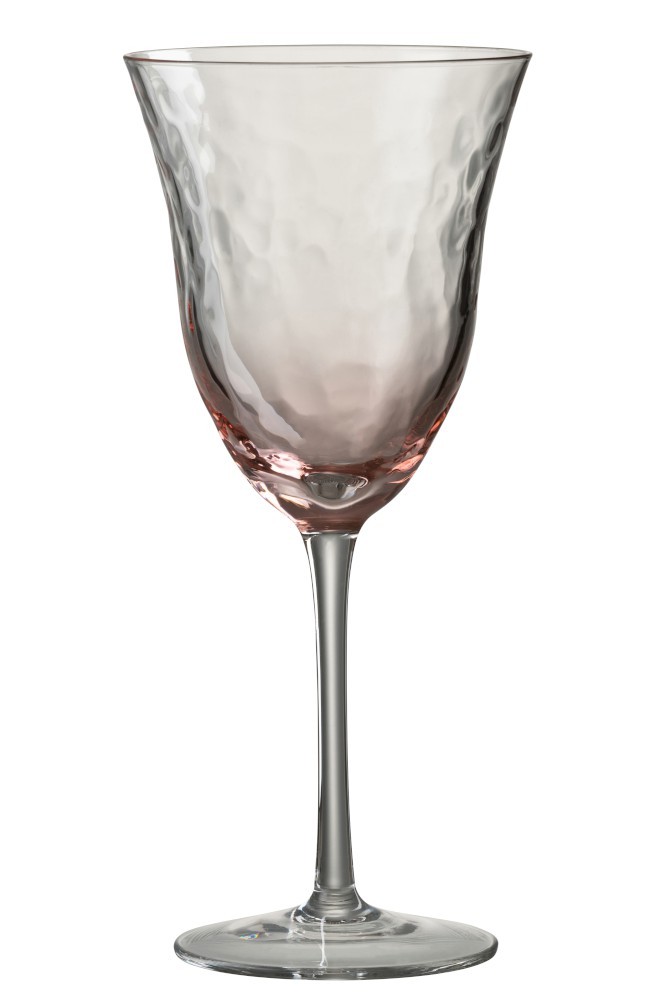 Růžová sklenička na víno Verma - Ø 10*22 cm