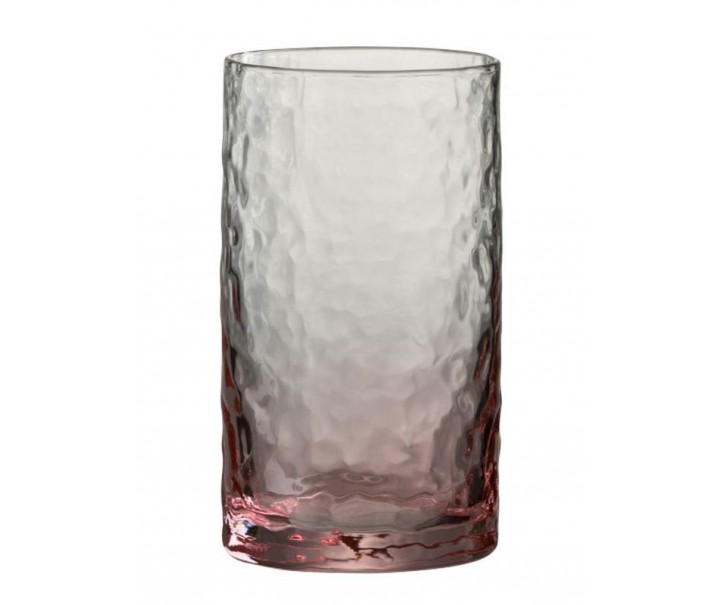 Růžová sklenička na vodu Verma - Ø7*13 cm