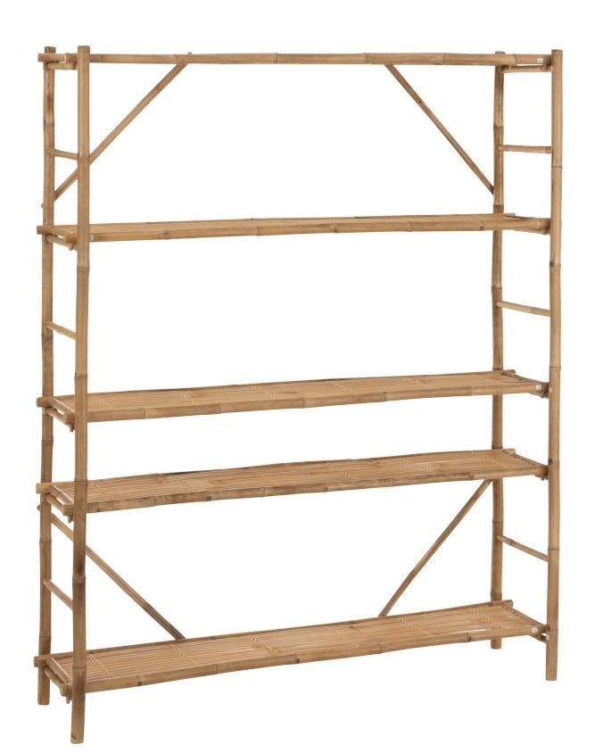 Bambusový regál s 5-ti policemi Bambo - 160*40*195 cm
