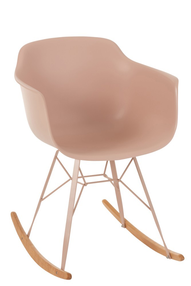 Růžová plastová houpací židle Swing - 69*56*79 cm J-Line by Jolipa