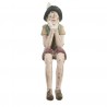 Dekorace sedící Pinocchio  - 4*7*15 cm Barva: MultiMateriál: Polyresin