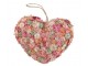 Závěsné jarní srdce se suchými květy - 16*5*14cm
