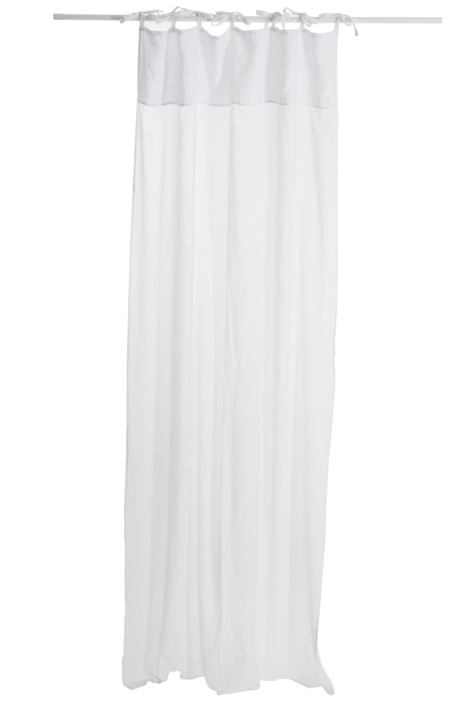 Bílý bavlněný voál / záclona na zavazování - 140*290cm