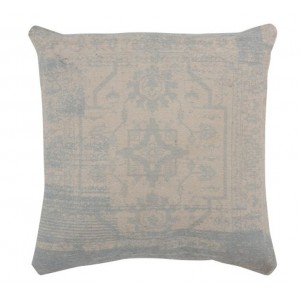 Béžovo-modrý polštář Jacquard - 45*45cm