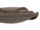 Taupe bavlněný polštář Fransen s třásněmi - 45*45 cm