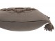 Taupe bavlněný polštář Fransen Blumen se střapci - 45*45 cm